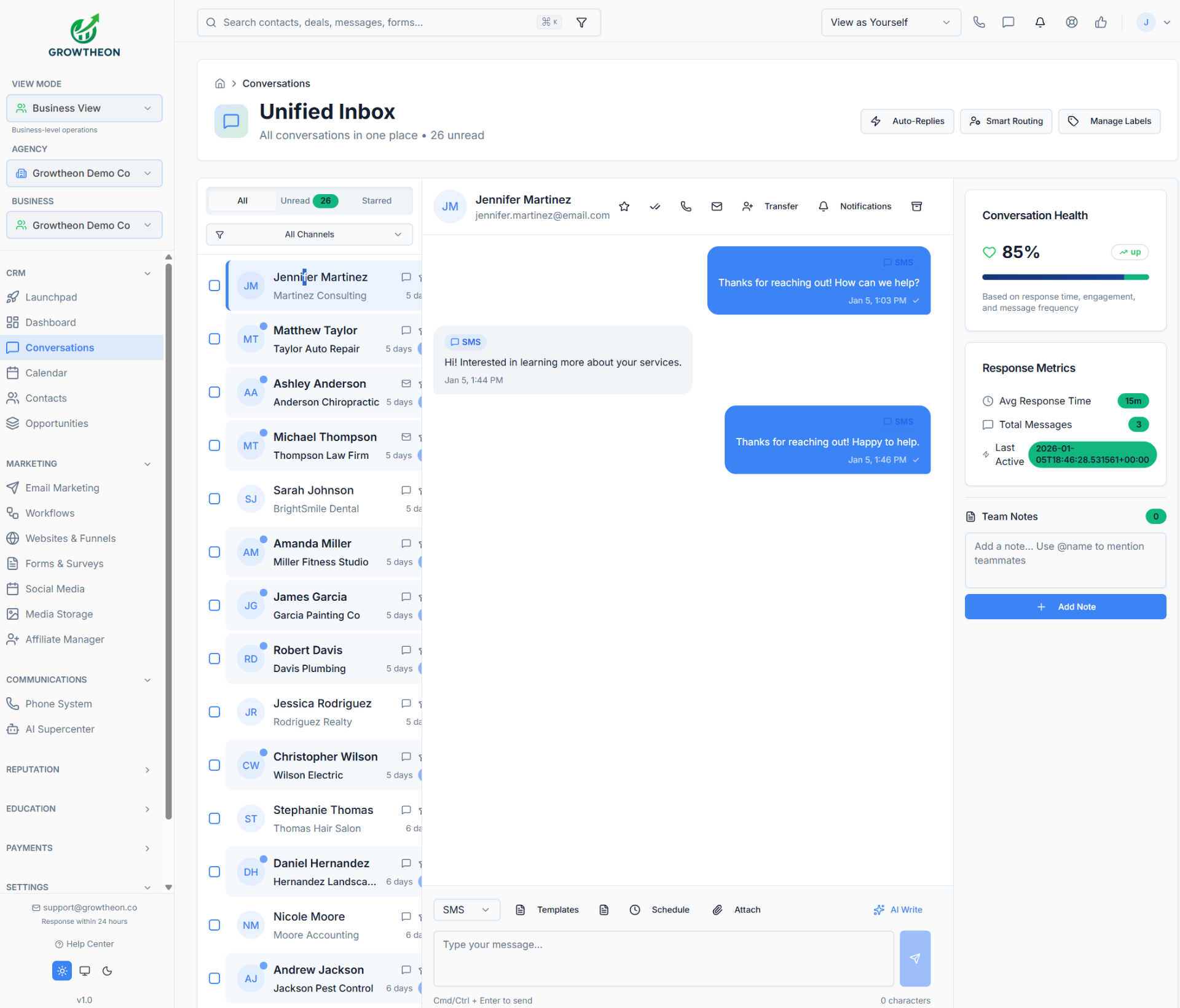 Growtheon inbox